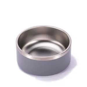 Custom Logo 64oz Double Wall Stainless Steel Dog Bowl Manufacturer Stainless Steel Pet Bowl