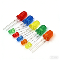Vente en gros usine de diodes LED 3mm-10mm pré-câblées avec support, couleurs rouge/jaune/bleu/blanc/vert, dimmables, garantie 3 ans, 15