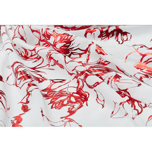 [SUA TEX] Tissé avec feuille (SWF-1023) Tissu poly tissé en mousseline de soie avec un design de fleur luxueux et un traitement de feuille - Product Image 3