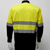 Camisa reflectante de trabajo de seguridad de alta visibilidad para trabajadores de construcción industrial, mecánico de carbón, minería de tráfico de carretera de algodón con logotipo personalizado