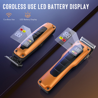 Tondeuse à cheveux professionnelle en acier inoxydable avec longueurs réglables, rechargeable, pour barbiers et salons hôteliers