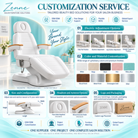 Fauteuil de beauté électrique, lit facial, dossier et repose-pieds réglables, télécommande filaire pour salon de beauté, spa, massage, soins de la peau