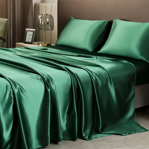 Ensemble de draps en satin doux et luxueux avec taies d'oreiller, tissu écologique de qualité supérieure, 3 pièces, literie confortable et lisse - Product Image 2