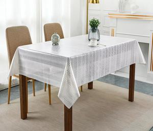 2025 thiết kế mới tùy chỉnh rực rỡ PVC ren bảng vải tốt nhất bán nhà khách sạn tiệc cưới Tiệc hình chữ nhật phòng ăn - Product Image 1