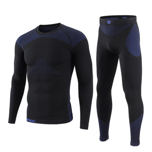 Conjunto de Ropa Interior Térmica DF ESDY 7 para Hombre, Manga Larga, para Correr, Yoga, Otoño e Invierno, Cálido, Antibacterial, Sin Costuras - Product Image 4