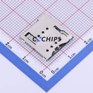 SIM-03A SIM Card Connector SMD Connector Plug-In Type Micro SIM Card Card Holder With Card Detection - Product Image 1