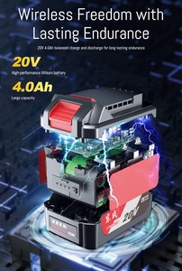 הפטיש חוטי דונגצ 'נג DCZC02-26EM 20v 4.0ah שתי סוללות ומטען מטען 600w
