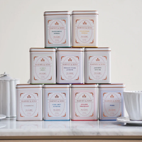 Fabricants d'emballages uniques de thé et café écologiques Boîtes à thé imprimées Boîte en métal Boîte à thé hermétique Boîtes carrées