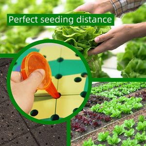 Conception mignonne 4 pièces <span class=keywords><strong>carré</strong></span> épissage plastique jardin planche à semer légumes semences espacement outils <span class=keywords><strong>pour</strong></span> maison jardin sol - Product Image 2