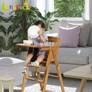 كرسي طعام خشبي للأطفال قابل للطي من الخيزران، آمن للاستخدام في غرفة النوم، من مصنّع بخبرة تزيد عن 20 عامًا - Product Image 2