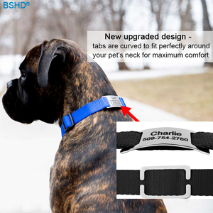 Etiquetas personalizadas para collares de mascotas Gotags, cinta de tela, etiquetas de identificación deslizantes para mascotas, etiquetas de perro de acero inoxidable para grabar el nombre de la mascota - Product Image 5
