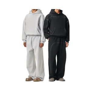 Felpa con Cappuccio da Uomo Hasselblad Line 350G, Maniche Raglan Corte, Motivo a Cuore, Stile Hip Hop Americano, Poliestere/Cotone, Vestibilità Ampia - Product Image 4