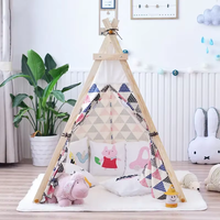 Tente de jeu pliable écologique pour tout-petits en toile de coton, jouet sportif pour garçons et filles, tipi de jeu