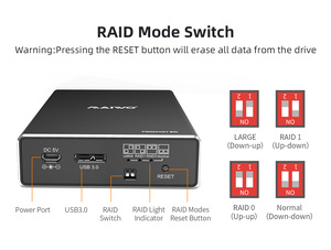 Dual bay RAID USB 3.0 để SATA <span class=keywords><strong>HDD</strong></span> bao vây Adapter cho <span class=keywords><strong>2</strong></span> cái <span class=keywords><strong>2</strong></span>.<span class=keywords><strong>5</strong></span> "Ổ đĩa cứng, nhôm <span class=keywords><strong>SSD</strong></span> trường hợp, hỗ trợ 0,1 Đột kích, lớn, - Product Image 6