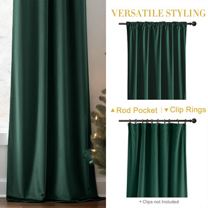 DaiRui Wholesale Velvet Blackout <strong>Curtains</strong> High Density Thermal Insulated Drapes for Custom Size Heavyweight Window Treatments - Product Image 4