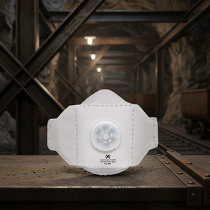 Masque Respiratoire Anti-Poussière Pliable <span class=keywords><strong>FFP3</strong></span> <span class=keywords><strong>NR</strong></span> D à Valve Soudée Brevetée, en Tissu Non-Tissé 5 Plis, Haute Protection pour Usage Industriel Intensif - Offre Spéciale - Product Image 1