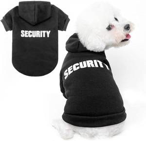 Venta caliente Diseñador Suministros para mascotas Ropa para perros Fleece Security Print Dog Hoodie - Product Image 3
