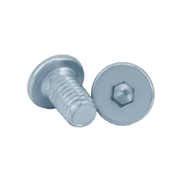 Vis à tête plate ultra-mince en acier au carbone zingué de grade 10.9, vis à six pans creux à profil bas, boulons à tête cylindrique pour coffrets de télécommunications