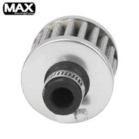 Filtre à air universel en acier 9/12/15/18/22/25 mm pour moto, filtre conique à air froid à haut débit, mini filtre de respiration