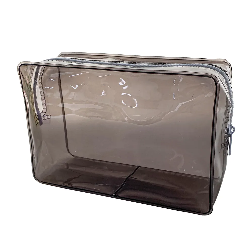 Customized Logo Women Clear Waterproof Makeup Pouches Travel Toiletry Transparent Pvc Cosmetic Bags With Zipper make up bag