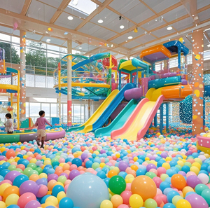 Parco Giochi al Coperto a Tema Macaron per Bambini, Attrezzatura per Giochi di Ruolo Personalizzata dalla Fabbrica Cinese Hello <span class=keywords><strong>Cat</strong></span>, Uso Commerciale - Product Image 1