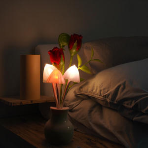 W117 Dusk to Dawn <strong>Sensor</strong> Mushroom Wall Lamp <strong>Plug</strong> <strong>in</strong> Night <strong>Light</strong> Decoration for Baby Bedroom Cute Gift - Product Image 1