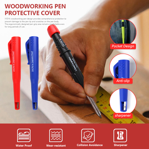 Cơ khí thợ mộc Bút Chì Kim mũi tip lỗ đánh dấu Scribe làm công cụ với refill cho chế biến gỗ - Product Image 3