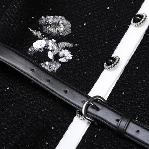 Pullu Çiçek Desenli Kadın Kaliteli Düz Renk Moda Renk Seti Yuvarlak Yaka Uzun Kollu Hırka Midi Etek Kadın Örme 2 Parça Takım - Product Image 3