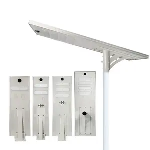 Alto lumen de aluminio al aire libre IP65 a prueba de lluvia 30 40 50 60 80 100 120 130 200 W integrado todo en uno Led Solar Street Light