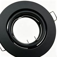 Support de fixation encastré en fer multicolore pour spot, anneau extérieur réglable pour downlight, compatible avec les douilles GU10 MR16