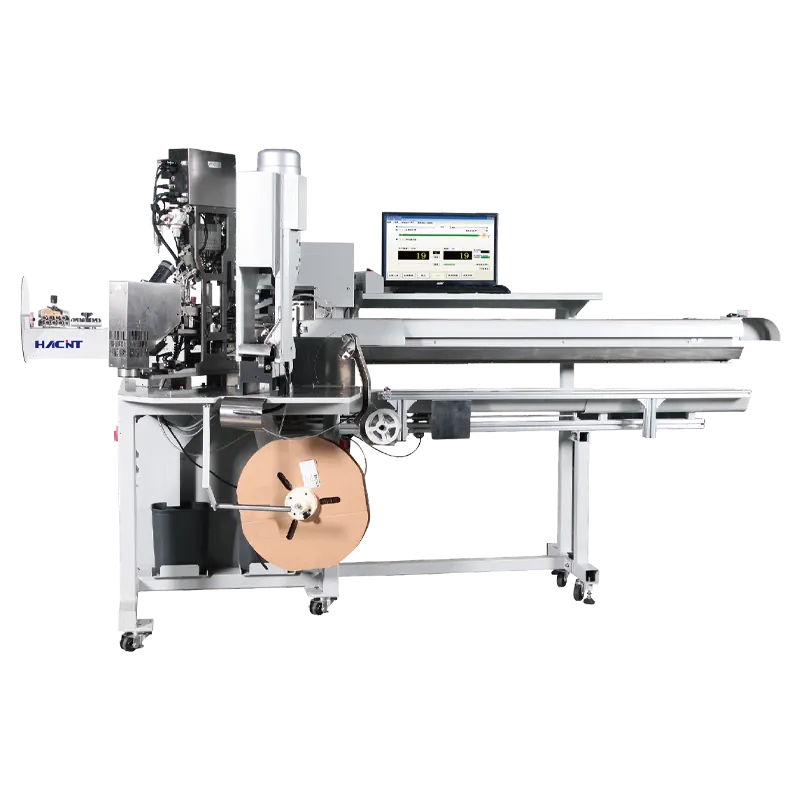 HBQ-805 CE approved Fully Automatic terminal single end Crimping press machine cutting wire stripping crimping machine