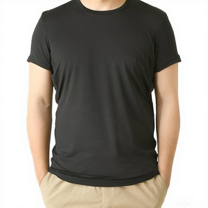 T-shirt pour homme 100% coton, blanc, col rond, manches courtes, coupe classique, logo personnalisé, streetwear décontracté - Product Image 2