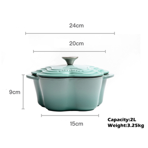 Pentole da cucina di nuovo Design riscaldamento rapido addensare forno olandese casseruola <span class=keywords><strong>smaltata</strong></span> <span class=keywords><strong>in</strong></span> <span class=keywords><strong>ghisa</strong></span> <span class=keywords><strong>pentola</strong></span> bollente - Product Image 2