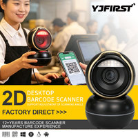 Lector de Códigos QR YJFIRST 2D Omnidireccional con Escaneo Automático, Escáner de Código de Barras USB de Escritorio YJ-8053QY