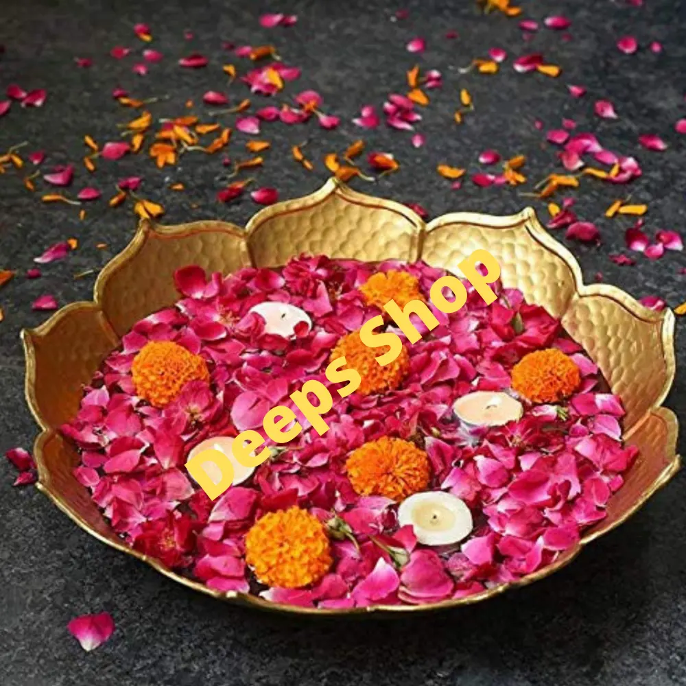 Cuencos flotantes para decoración, cuencos Diwali con diseño de flor de loto, Urli, Diya, hechos de rajashan