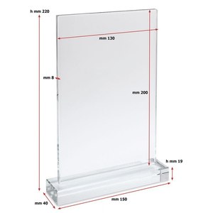 Espositore in Vetro Rettangolare con Base 200x130x8 - Product Image 2