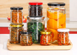 Thickened Glass Canned Food Bottles Transparent Sealed Jam Honey Packaging HF Model HONGFEI Brand Silk Screen Logo - Product Image 5
