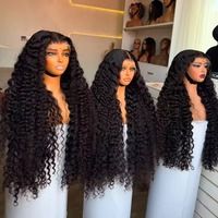 Pelucas de Cabello Humano Virgen Indio con Ondas de Agua, Encaje Frontal HD sin Pegamento, 13x4 13x6, Venta al por Mayor, Peluca de Cabello Virgen con Cutícula Alineada