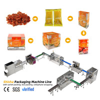 Ligne de machines d'emballage entièrement automatique pour sachets de chicha et boîtes en carton, ligne de machines d'emballage pour chicha et narguilé