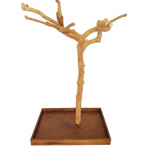 Natural Wood <b>Bird</b> <b>Perch</b> Square Base Durable Indoor For <b>Birds</b> Simple Style All Seasons Application Made in Vietnam - Product Image 1