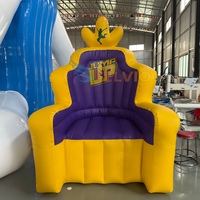 Trônes gonflables géants personnalisés pour événements festifs, chaises gonflables commerciales pour enfants, chaise de roi et de reine