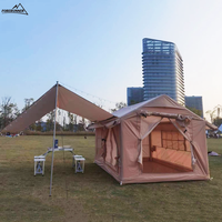 Tente de camping gonflable imperméable et coupe-vent OEM/ODM, 7 m², tente de camping Air House avec auvent