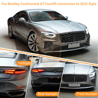 Kit de Carrocería Estilo 2025 para Bentley Continental GT 2004-2019, Reemplazo de Carrocería Antigua por Nueva, Incluye Parrilla, Faros, Parachoques, Guardabarros, Capó y Faldones Laterales, Material PP+Hierro
