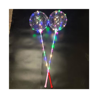 Kit de Ballons Boule BOBO Gonflables Lumineux de 20 Pouces à Piles pour Décoration de Noël, Mariage et Anniversaire avec Lumières LED
