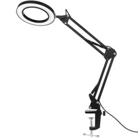 Lampe de bureau moderne, simple et multifonctionnelle, neuve d'usine, 12W DC5V, flexible, à intensité variable, avec bras articulé et loupe