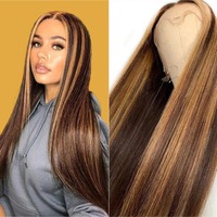 Perruque Lace Front 13x4 sans colle Full HD en cheveux humains bruts indiens vierges, cuticules alignées, brun chocolat, longue, vente en gros