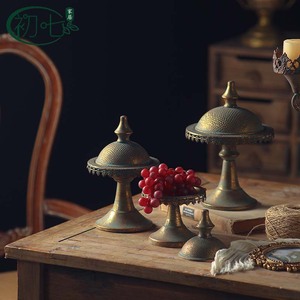 Plateau à fruits en fer forgé rétro américain, accessoire décoratif en métal pour studio photo, accessoire de photographie de produits A3393 - Product Image 1