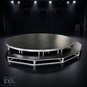 Scène ronde portable en aluminium pour mariage, concert, théâtre, événement, scène mobile incurvée avec escalier - Product Image 1