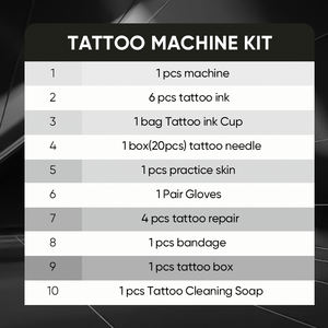Kit de Máquina de Tatuar <span class=keywords><strong>WJX</strong></span> MAST, Pistola de Tatuar, Cartuchos, <span class=keywords><strong>Agujas</strong></span>, Kit de Pluma de Maquillaje Permanente para Principiantes - Product Image 6