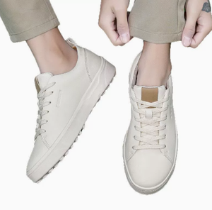 Chaussures de golf pour hommes en cuir véritable, à lacets, décontractées, imperméables, avec semelle intermédiaire en EVA, pour le parcours et la marche - Product Image 6